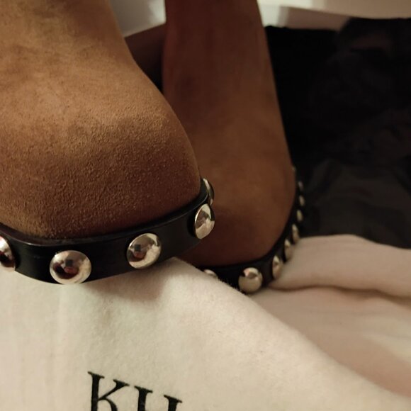 Khaite Hooper Studded Suede Ankle Boots - Gently Used - Picture 2 of 4